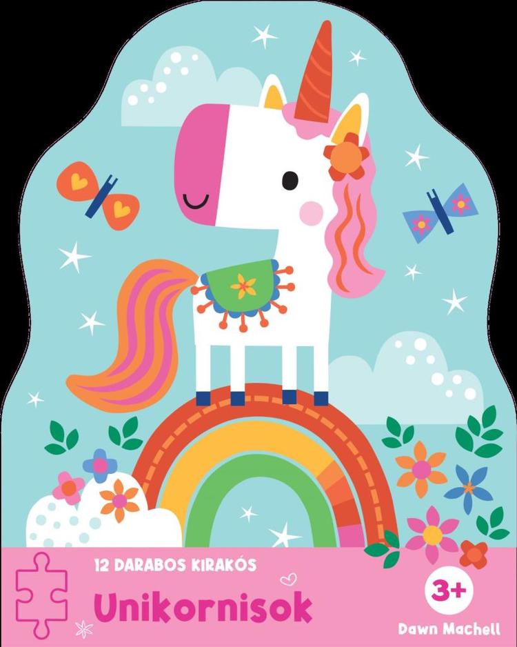 12 darabos kirakós - Unikornisok