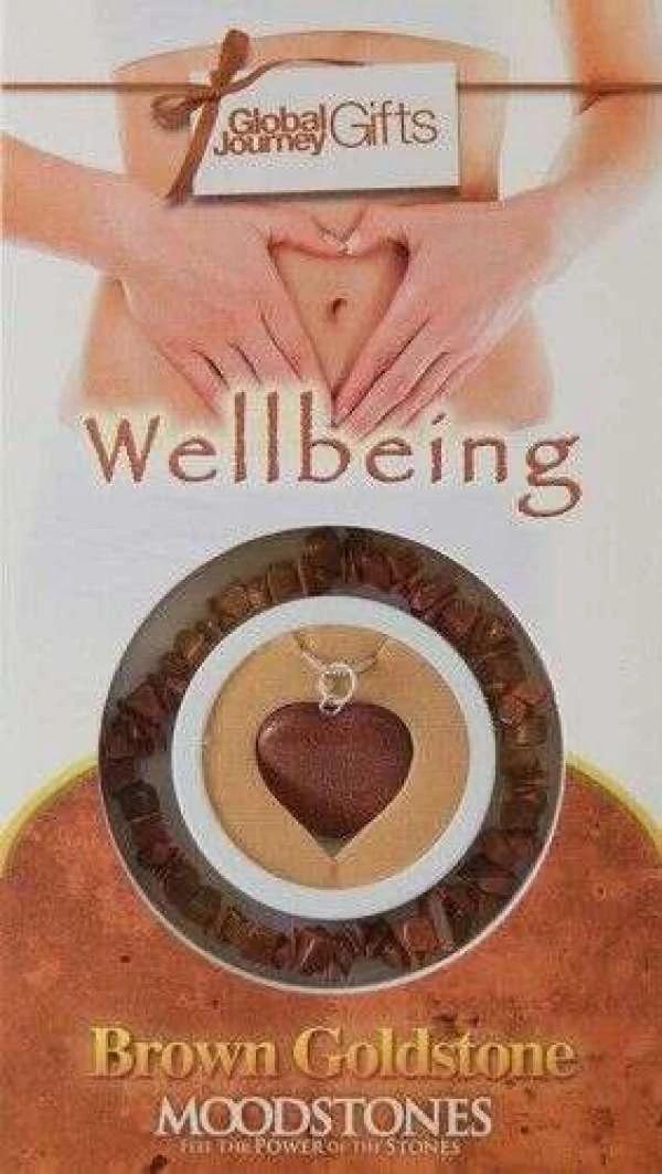 Gyógyító Kristályok Ajándékszett Karkötő és medál - Well-being, Megújulás, Barna aranykő
